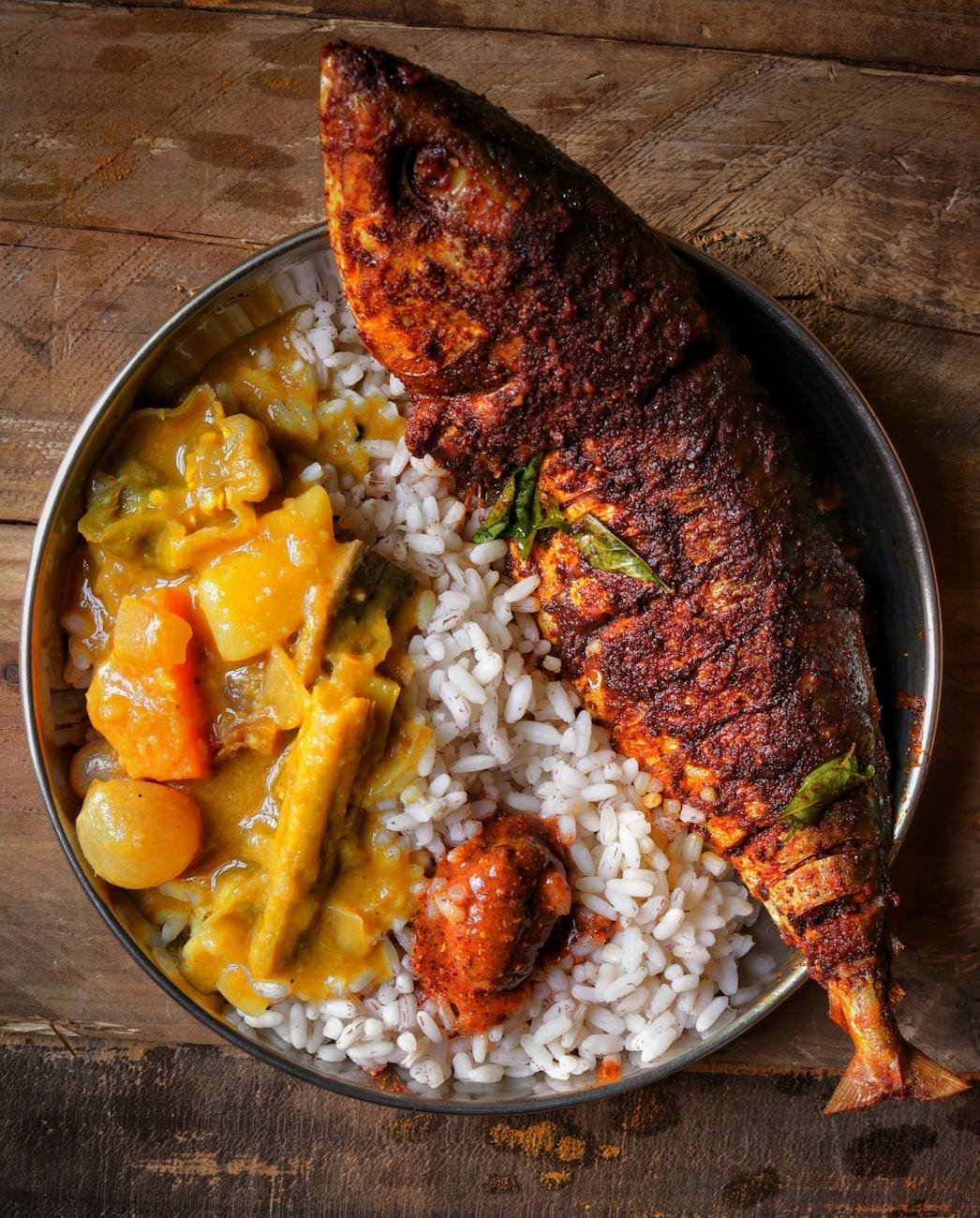 fish with rice