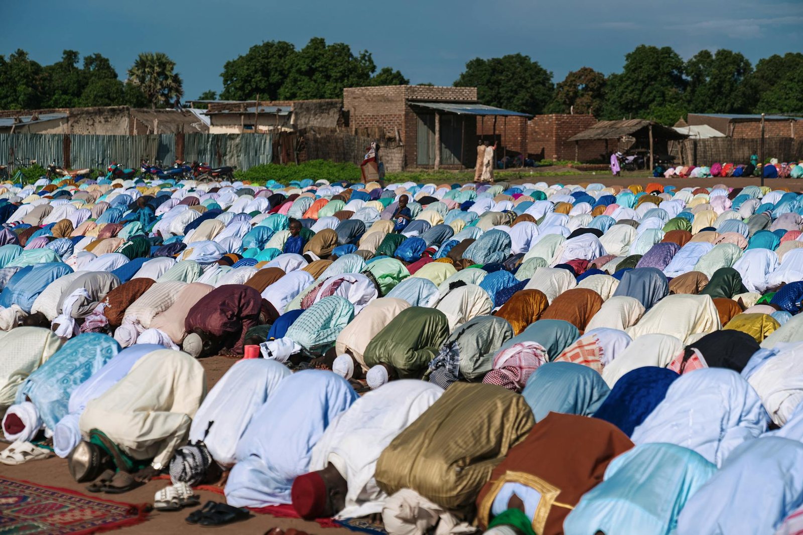 man praying open air
