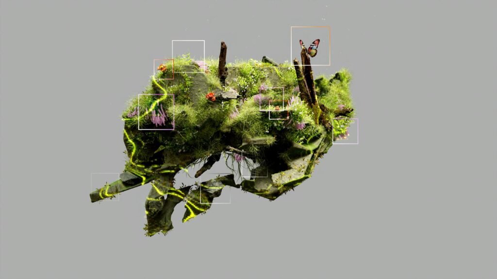 an artist s illustration of artificial intelligence ai this image depicts how ai could help understand ecosystems and identify species it was created by nidia dias as part of the visua