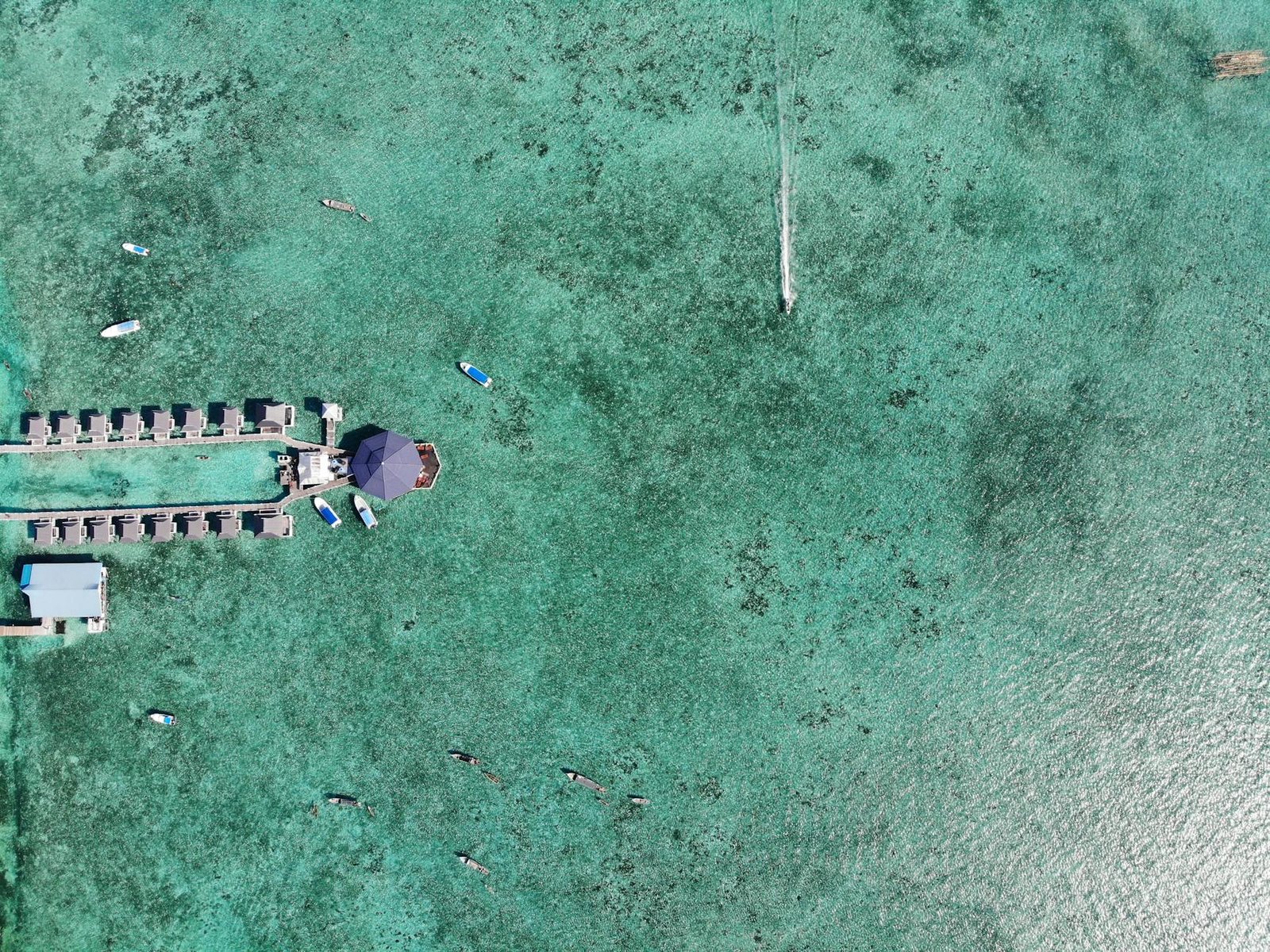 drone shot of an ocean