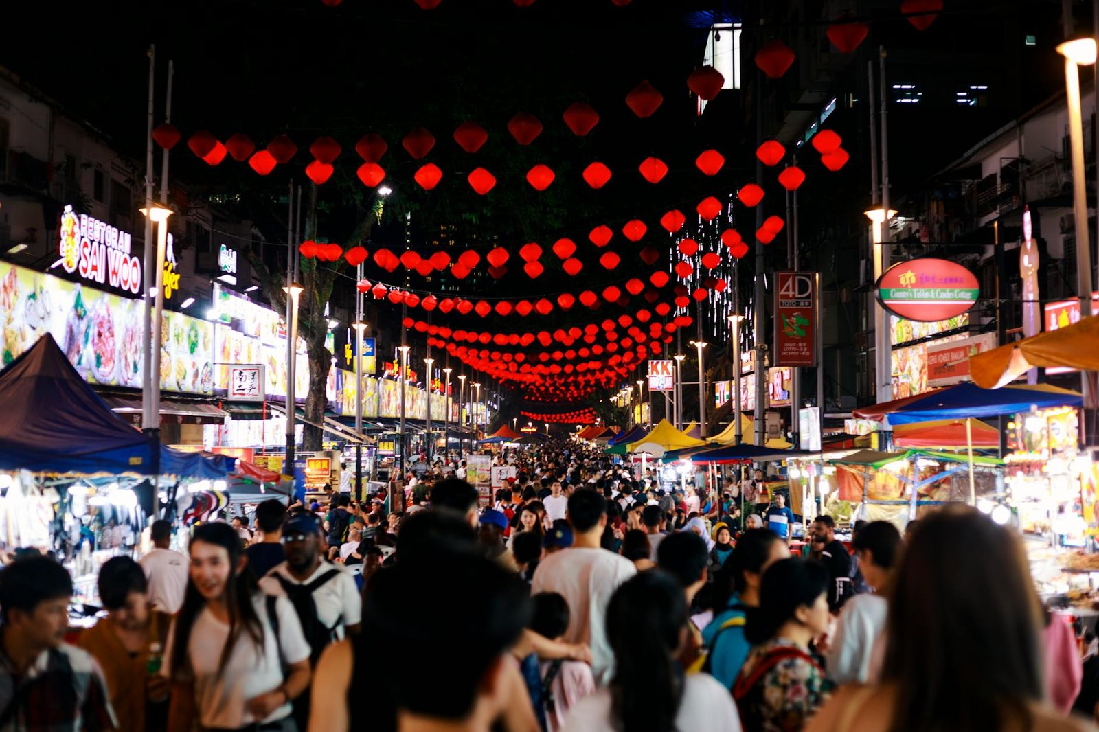 people gathering for street festi