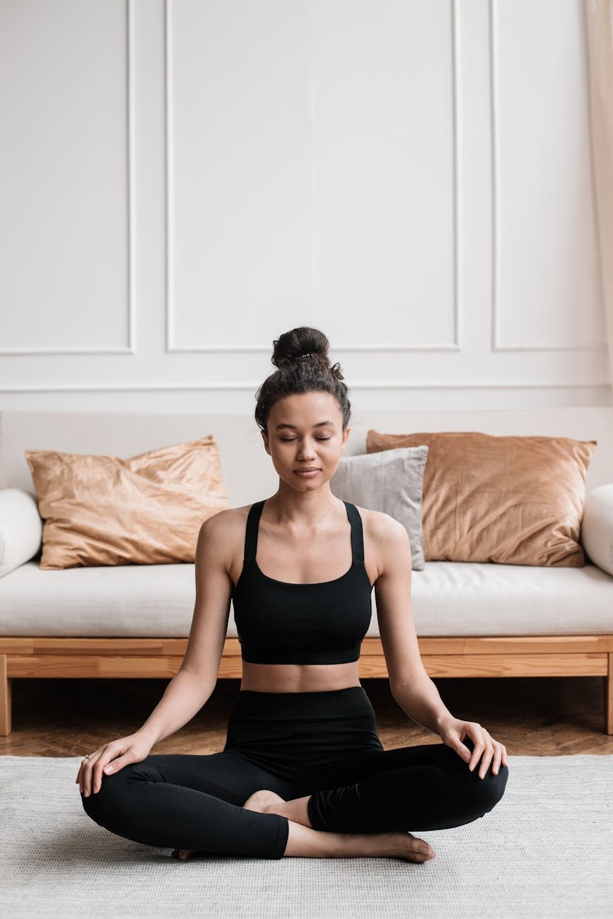 woman meditating