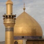 golden shrine of imam hossain in karbela in iraq