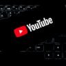 youtube logo on backlit keyboard digital media concept