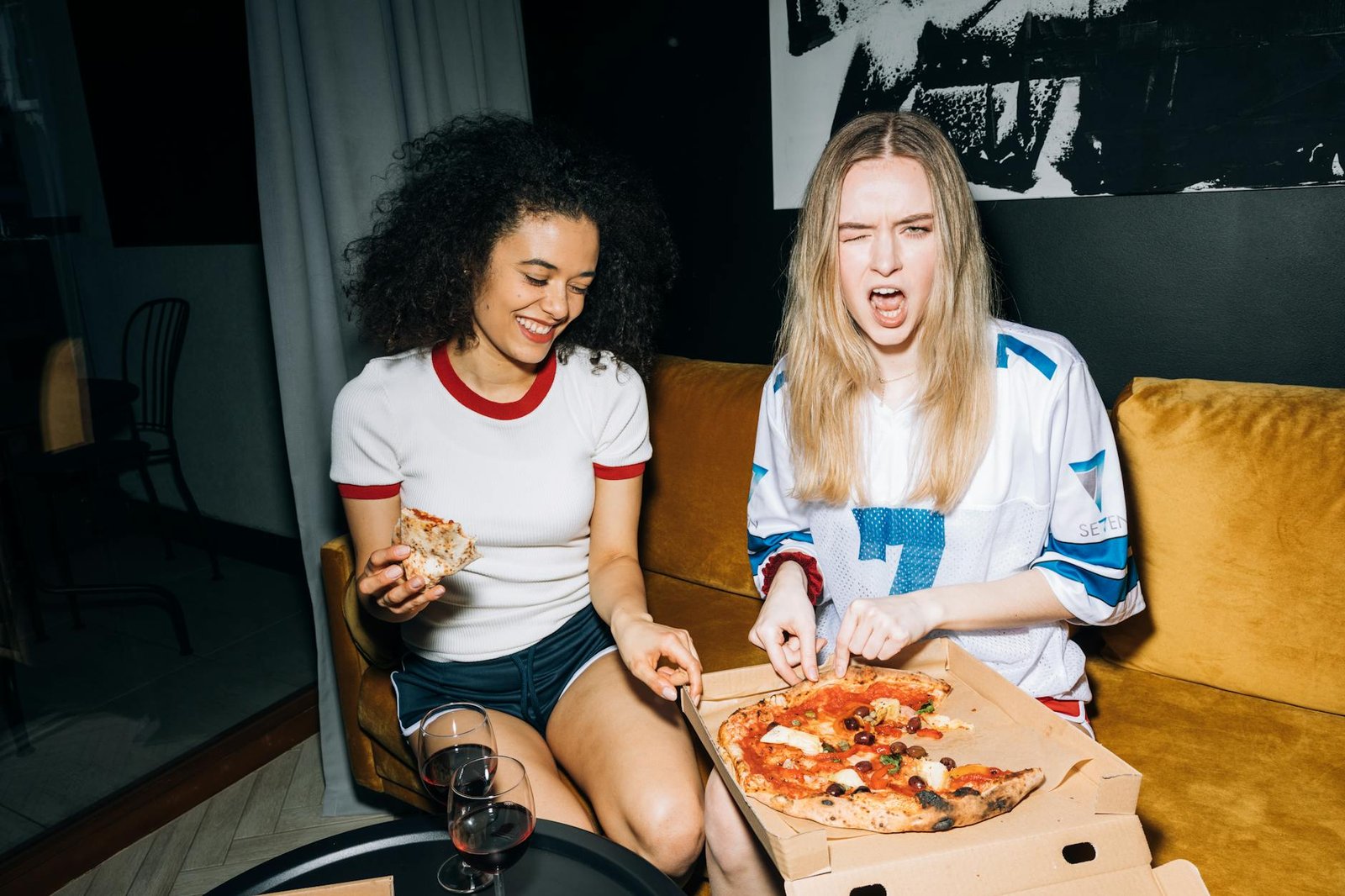 two young women having fun