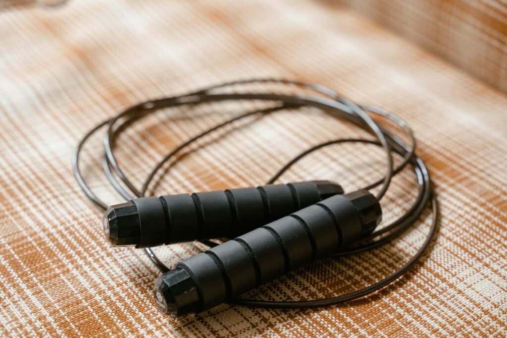 close up shot of a jumping rope