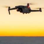 photo of a drone flying