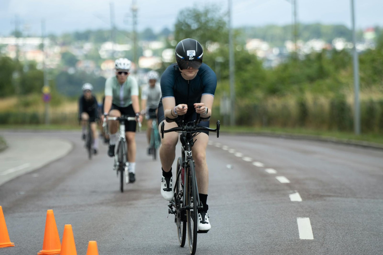 cyclists competing in jonkoping road race