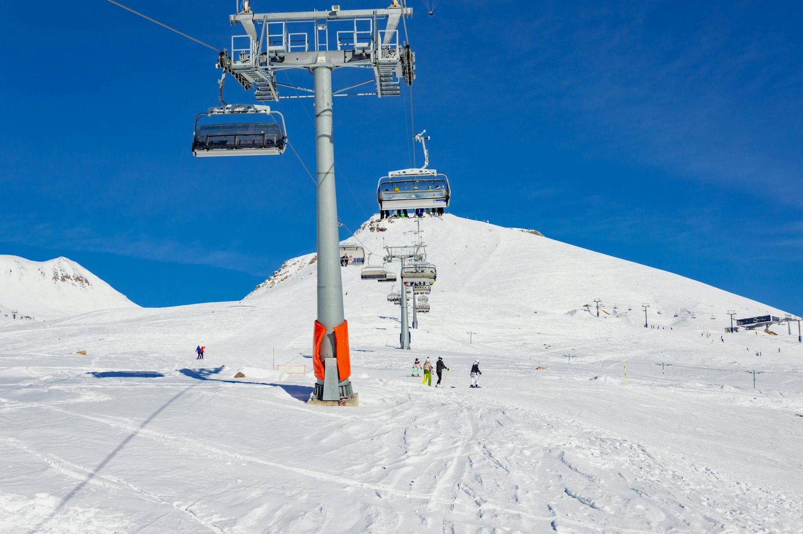 winter ski resort with cable car in gudauri georgia