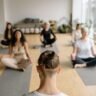 people at a yoga class