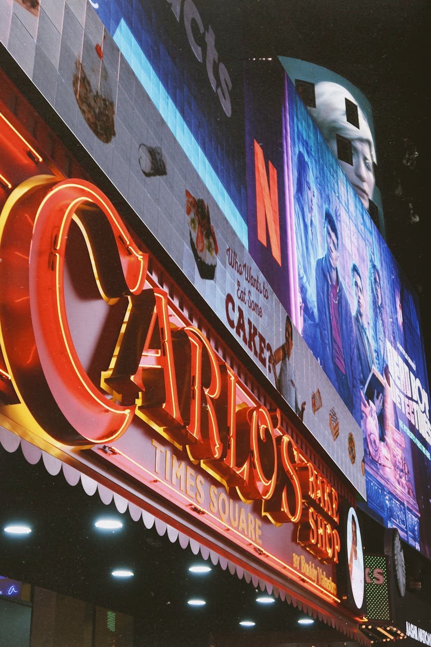 vibrant nightlife at times square nyc