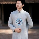 elegant man in traditional embroidered garment