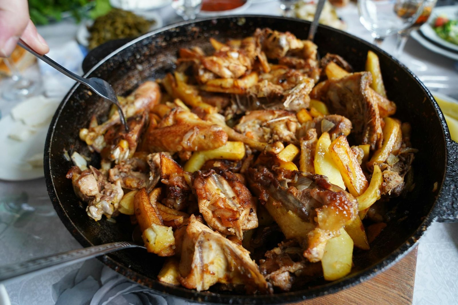 delicious home cooked chicken and potatoes dish