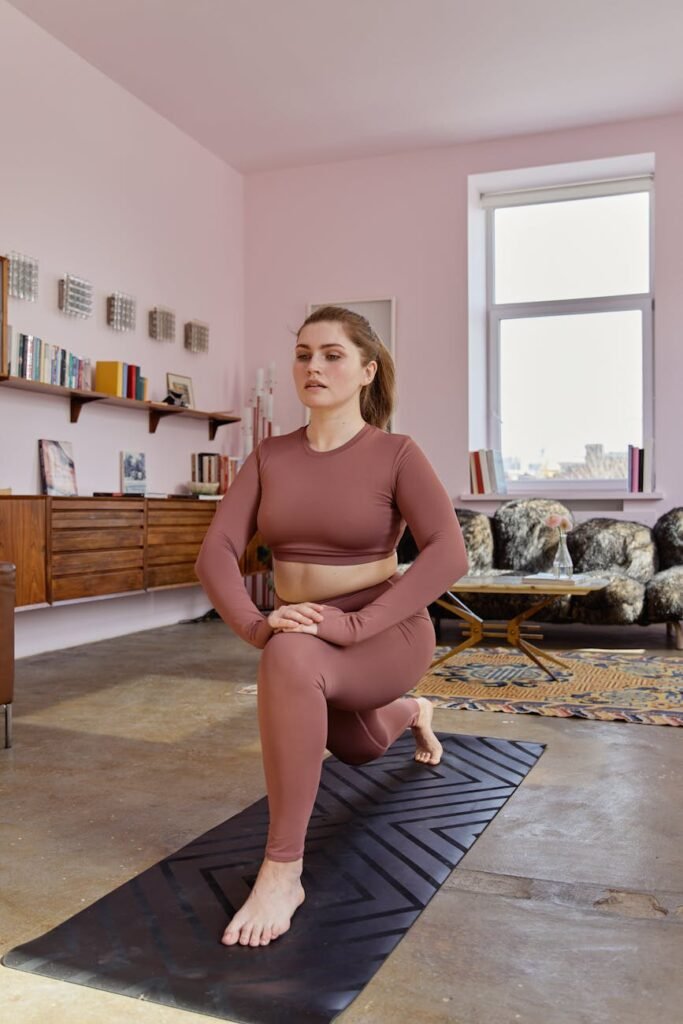 a woman stretching her legs