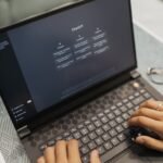 man using laptop wit chat gpt