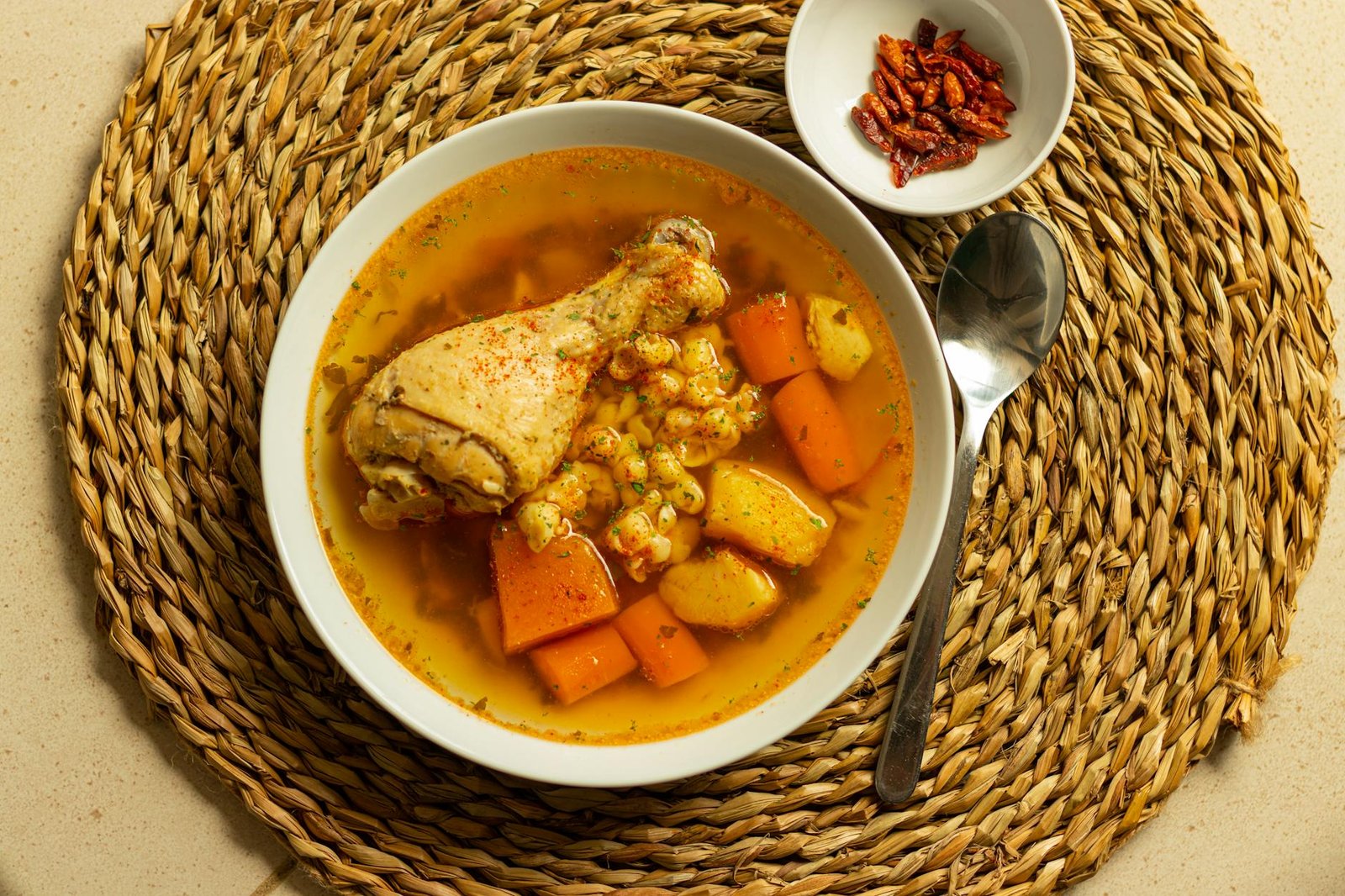chicken soup with potatoes and carrots