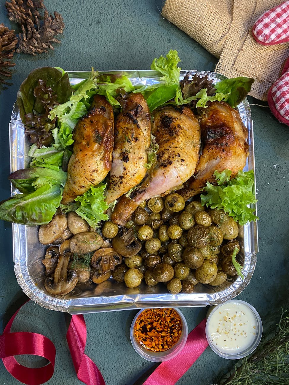 indonesian grilled chicken with vegetables