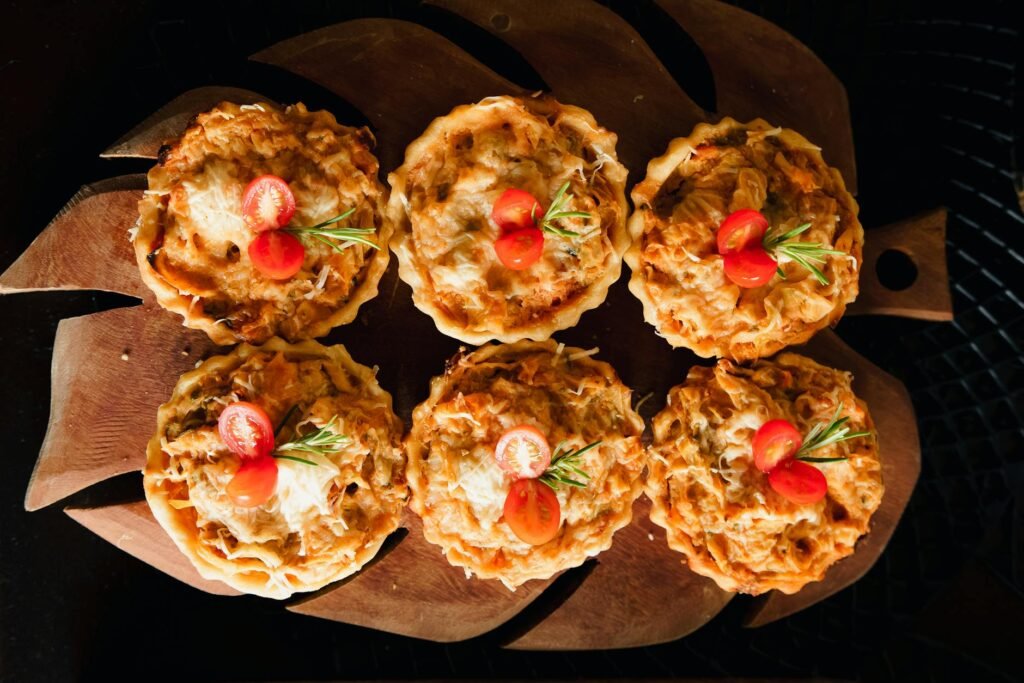 chicken pie on the table