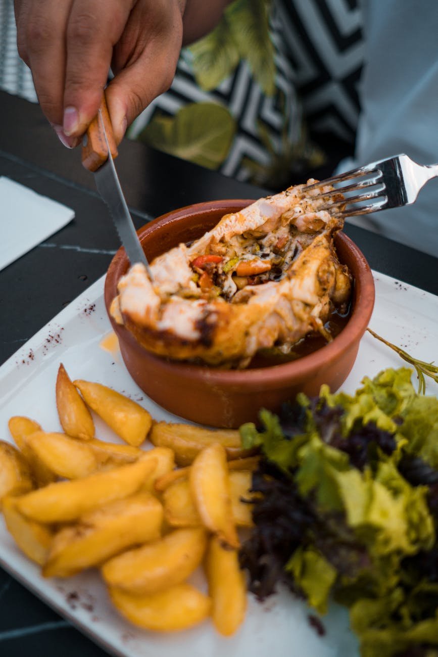 meal with food on plate