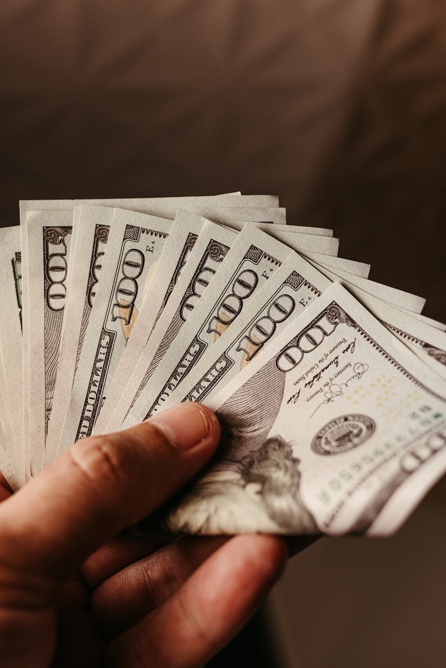 hand with dollars
