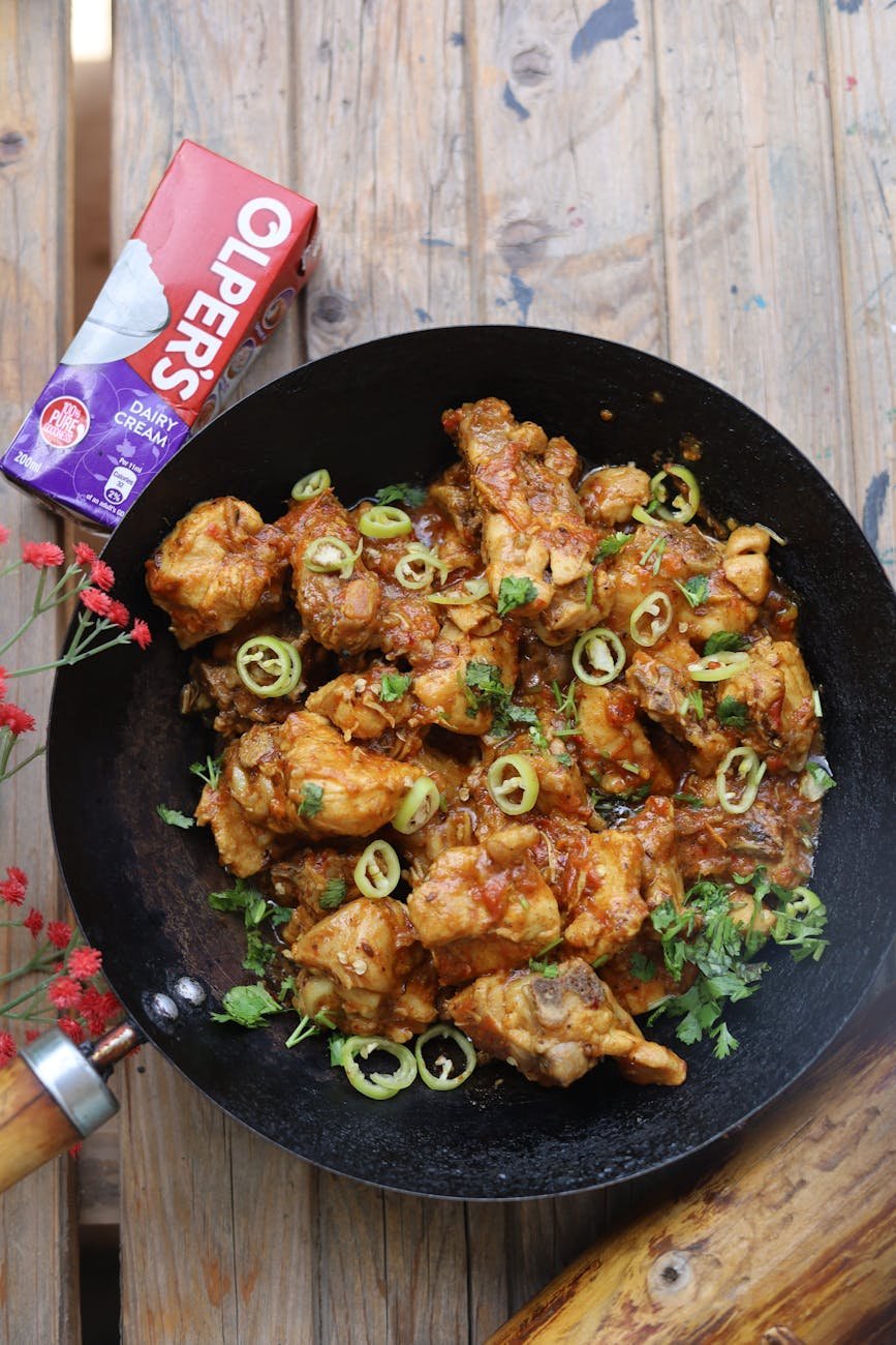 chicken on a pan