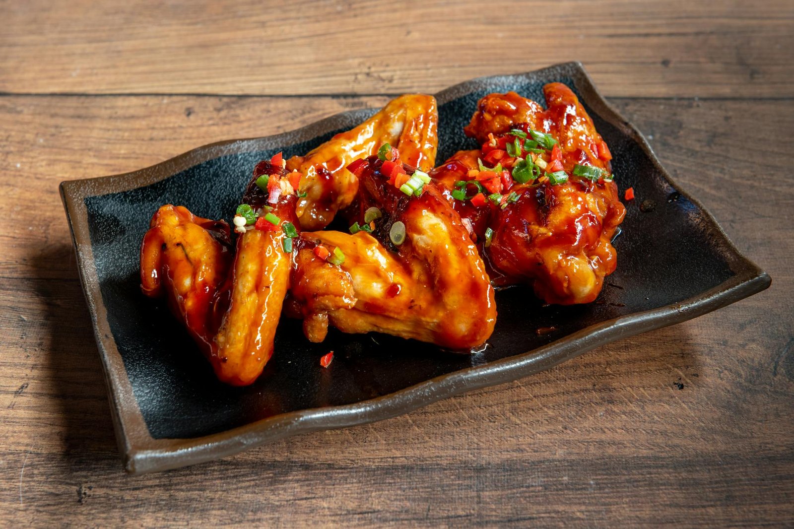 savory glazed chicken wings platter