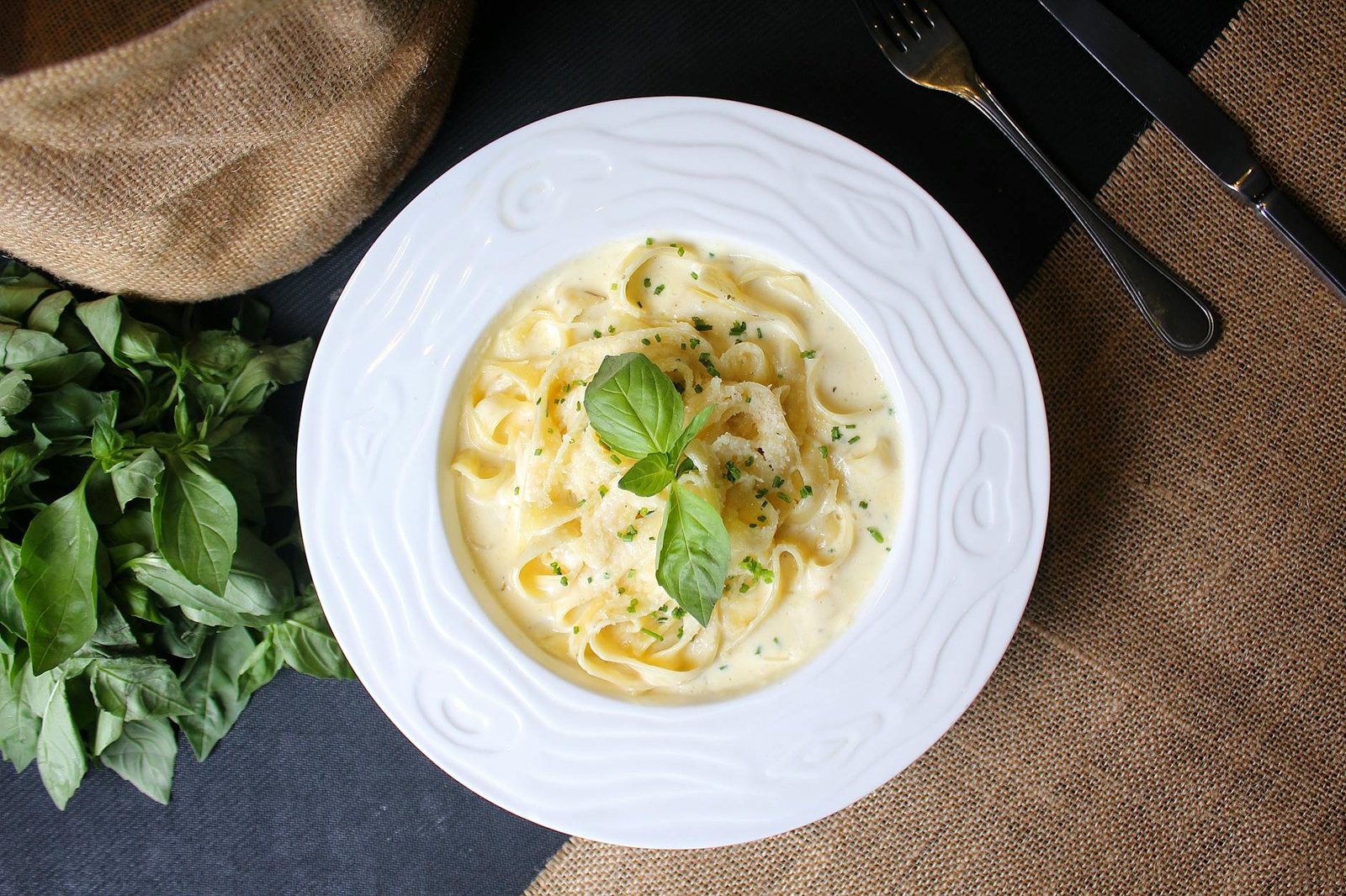 overhead view of meal with cheese