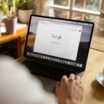 a person using a laptop