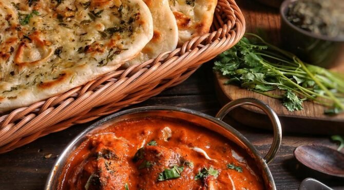 cooked food on wooden table